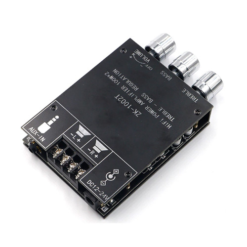 Аудио усилитель мощности звука HiFi 2x100Вт Bluetooth 5.0 TD5182A, ZK-1002T