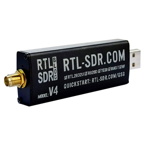 Плата приемник SDR, 500кГц-1.76ГГц, АЦП 8бит, RTL2832U R828D, RTL-SDR V4