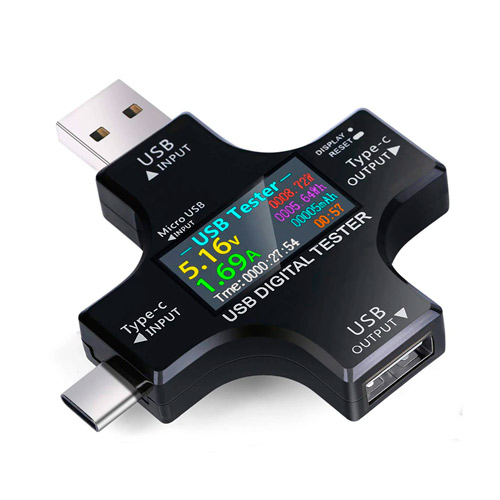 USB тестер тока, напряжения, емкости, Type-C MicroUSB, Atorch J-7C