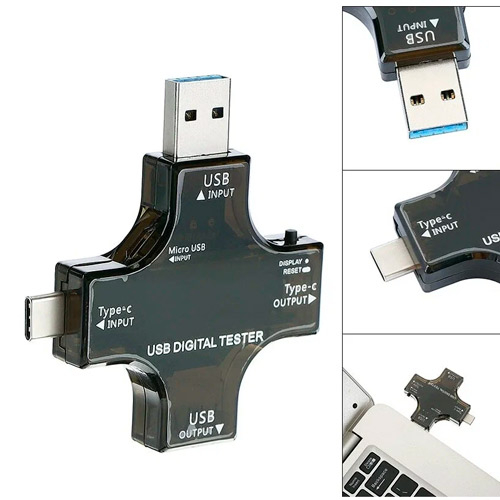 USB тестер тока, напряжения, емкости, Type-C MicroUSB, Atorch J-7C