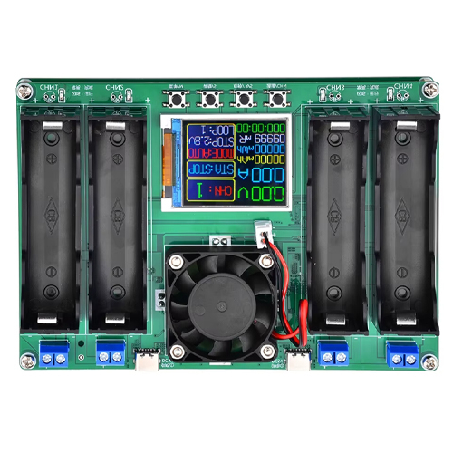 Тестер измеритель емкости сопротивления АКБ 18650 Li-ion с LCD, 4 канала