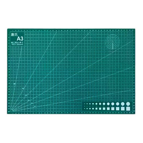 Коврик двусторонний А3 3мм с разметкой для резки пэчворка, Cutting mat