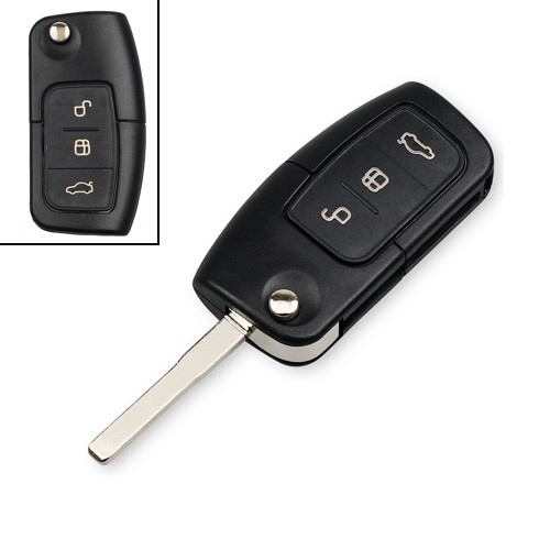 Выкидной ключ, корпус под чип, 3кн DKT0269, Ford
