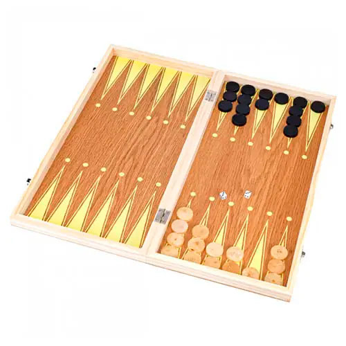 Настольная игра 3в1 шахматы, шашки, нарды, 34x34см, дерево