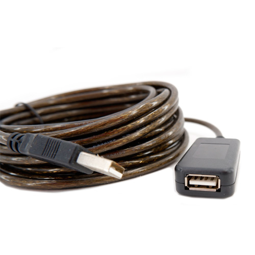 USB 2.0 удлинитель активный репитер, кабель AM - AF, 10м