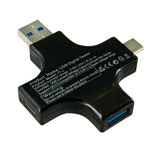 USB тестер тока напряжения емкости, с Bluetooth, Type-C MicroUSB, Atorch J-7C