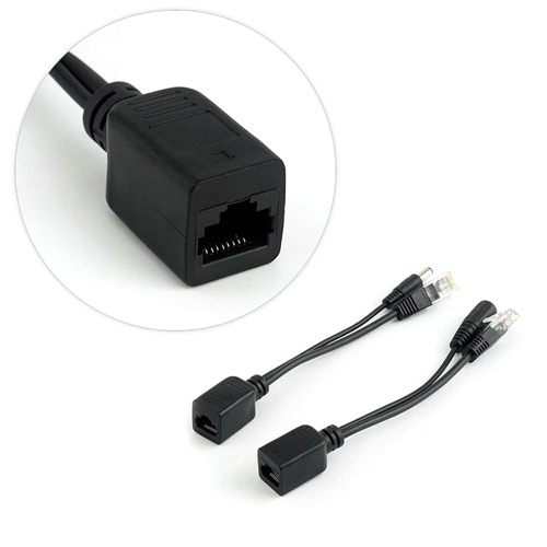 Сплиттер PoE для CCTV камер, 2шт, Ethernet 5.5x2.1мм