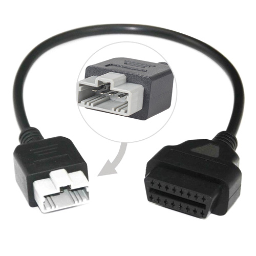 Переходник с OBD2 16pin мама на Honda 5pin папа