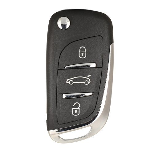 Выкидной ключ, корпус под чип, 3кн DKT0269, Peugeot, ниша CE0536, HU83