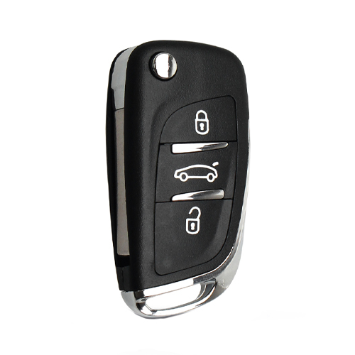 Выкидной ключ, корпус под чип, 3кн, Peugeot, ниша CE0523, HU83, NEW
