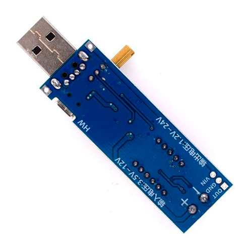 Преобразователь напряжения универсальный 3-12В на 1-24В, вольтметр USB