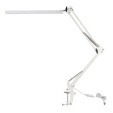 Лампа настольная LED на струбцине 10Вт, 2 колена, USB, белая