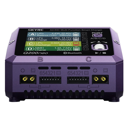 Зарядное устройство для аккумуляторов 4канала SkyRC Q200neo 400Вт 10А 1-6S