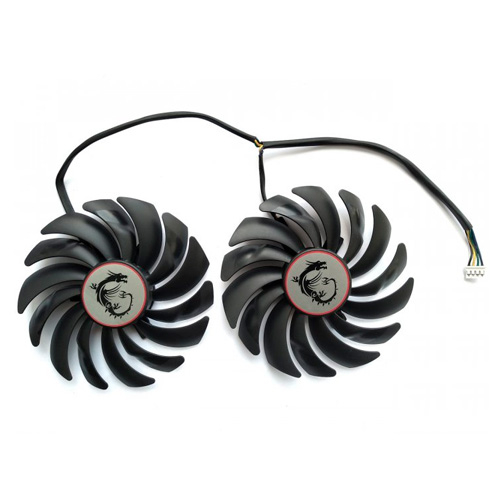 Вентиляторы 2шт 95мм 12В 4пин PLD10010S12HH MSI GTX 1060 1070 RX 470 570