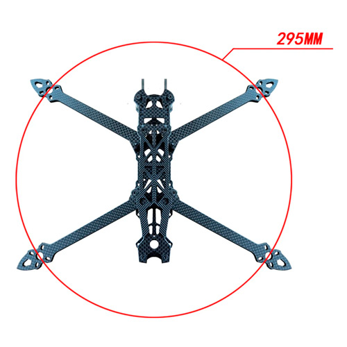Рама Mark4 7" 295мм FPV дрона, карбоновая, без принтов