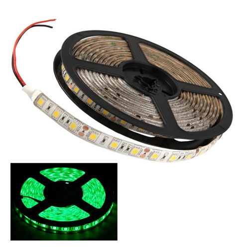 5м лента светодиодная, 300x 5050 SMD LED, зеленая