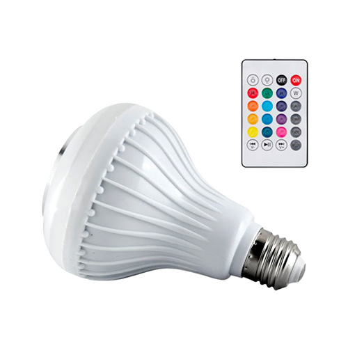 Умная LED RGB Лампа с Bluetooth динамиком 6+3Вт, пультом ДУ, музыкальная