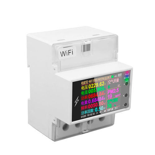 Wi-Fi счетчик электроэнергии однофазный 220В 100А DIN, защиты, Atorch AT4PW