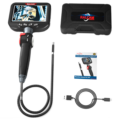 Эндоскоп автомобильный 1м 180град 4.3ЖК HD 2MP 8.5мм 2600мАч, H408B