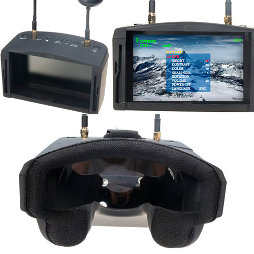FPV видео шлем очки DVR Diversity 5.8G 40CH RaceBand 5" Eachine EV800D
