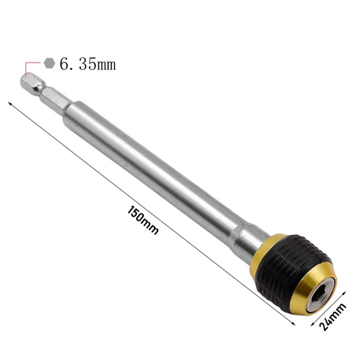 Держатель бит магнитный 1/4" 150мм с фиксатором, CR-V