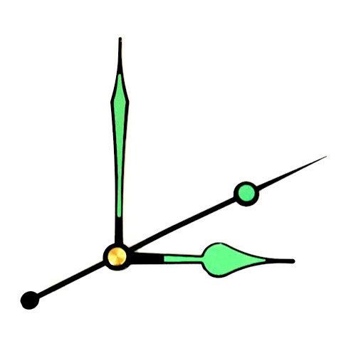 Стрелки для часов, часового механизма, комплект из 3 стрелок, люминесцентные