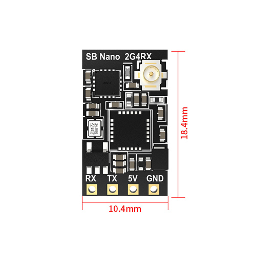 Приемник сигнала SpeedyBee Nano 2.4ГГц RX ELRS FPV дрона с антенной