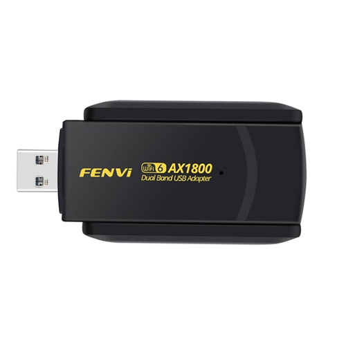 USB Wi-Fi сетевой адаптер 1800Мб, 802.11ax, 2 антенны, Fenvi FU-AX1800