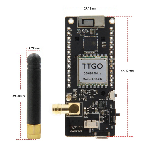 LILYGO TTGO LoRa32 T3 v1.6.1 ESP32 433МГц OLED, плата разработчика