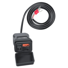 Зарядное устройство USB Type-C 50Вт SAE IP66, на руль мотоцикла