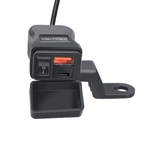 Зарядное устройство USB Type-C 50Вт SAE IP66, на руль мотоцикла