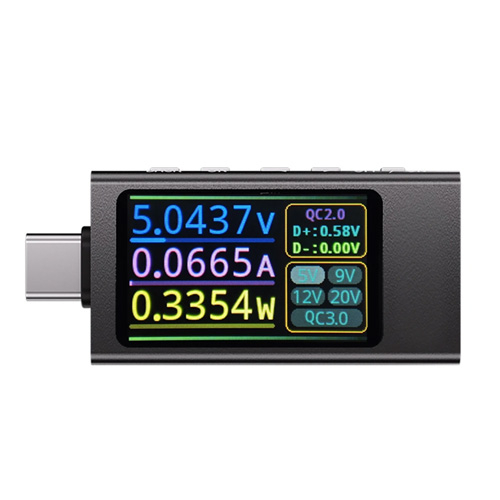 USB тестер тока напряжения мощности 4-30В 12А QC PD PPS, Type-C, KWS-X1