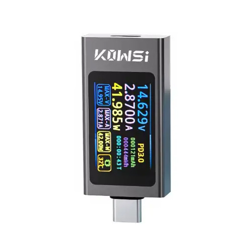USB тестер тока напряжения мощности 4-30В 12А QC PD PPS, Type-C, KWS-X1