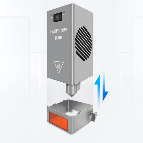 Мощный лазер с подачей воздуха для резки гравировки 60Вт 450нм Laser Tree K60