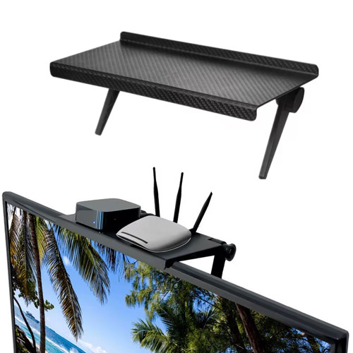 Полка на телевизор монитор, S 18x11.3x2.4см регулируемая подставка, Screen Top Shelf