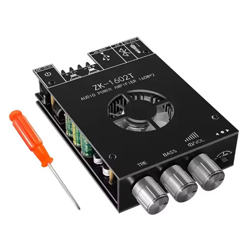 Аудио усилитель мощности звука HiFi 2x160Вт Bluetooth 5.0 TD5182A, ZK-1602T
