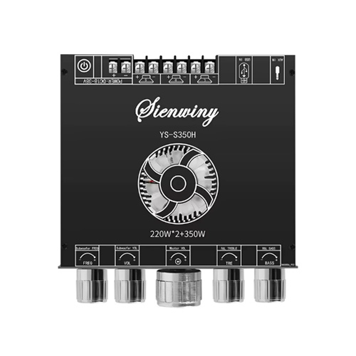 Аудио усилитель мощности звука HiFi 2.1 2x220Вт+350Вт Bluetooth 5.1 TD5165A, YS-S350H