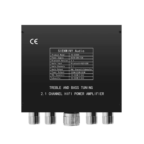 Аудио усилитель мощности звука HiFi 2.1 2x220Вт+350Вт Bluetooth 5.1 TD5165A, YS-S350H