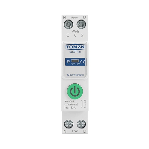 Реле контроля напряжения и тока с Wi-Fi, 220В, 1-63А, DIN, TOMZN TOB9S-VAP