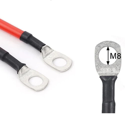 Кабель переходник XT60 мама на M8 клеммы (O-ring), 10AWG, 50см