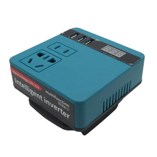 Инвертор 220В 120Вт для аккумуляторов Makita 18-21В DC, с USB и дисплеем