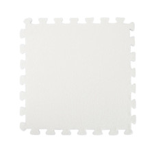 Коврик пазл плюшевый напольный 30x30см мягкий, 10шт, EVA, белый
