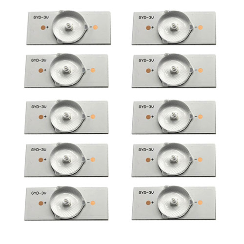 LED сегмент 10шт 3В для планки лампы подсветки ЖК телевизора