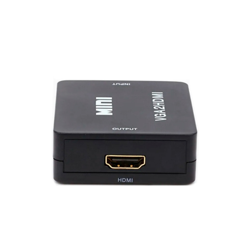 Конвертер VGA - HDMI, видео, аудио, 1080p, черный